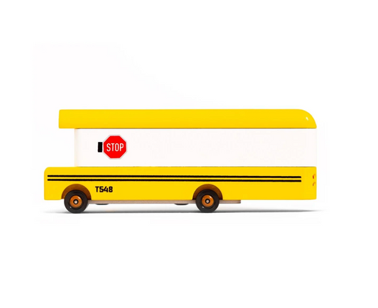 bus scolaire américain bois jaune candylab