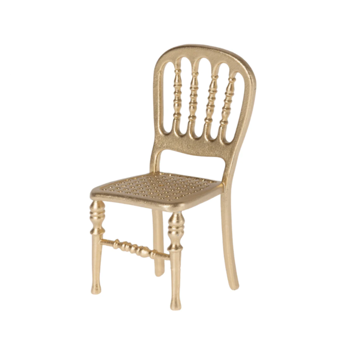 Chaise dorée miniature pour souris Maileg