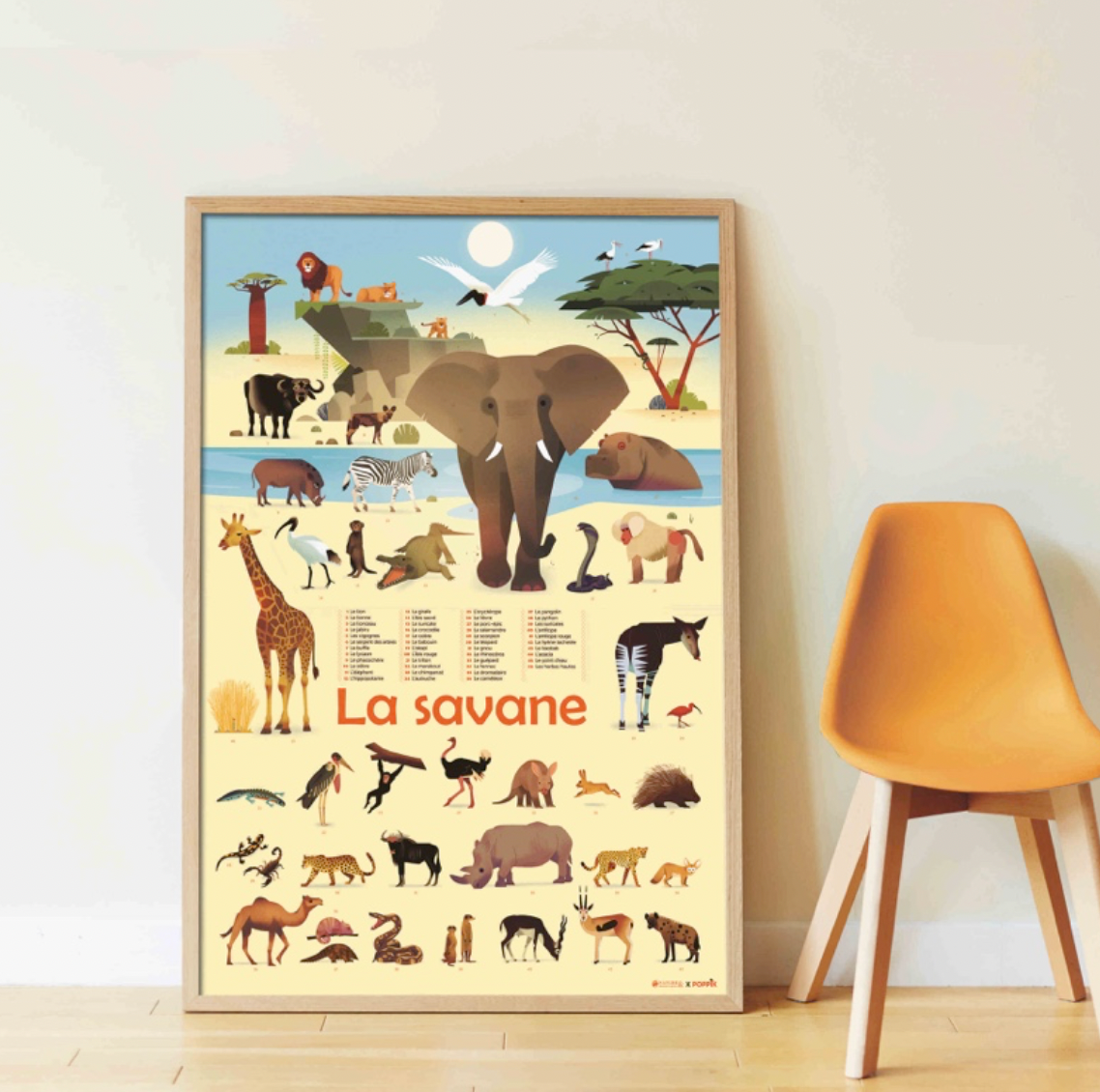 Poster et 71 stickers La savanne Poppik