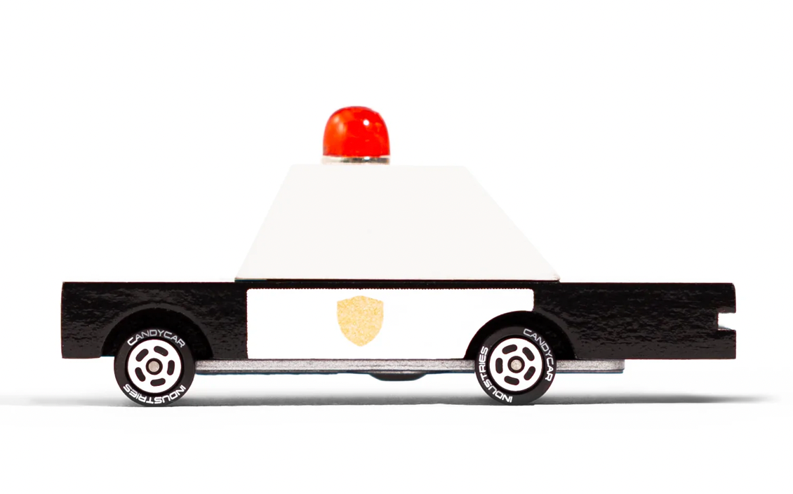 police shérif voiture bois jouet candylab